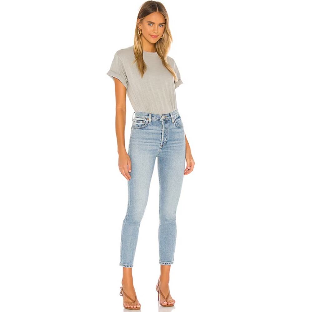 Levi's Re/Done Originals 90s High Rise Ankle Crop Hazey Indigo Size 26 NEW NWT